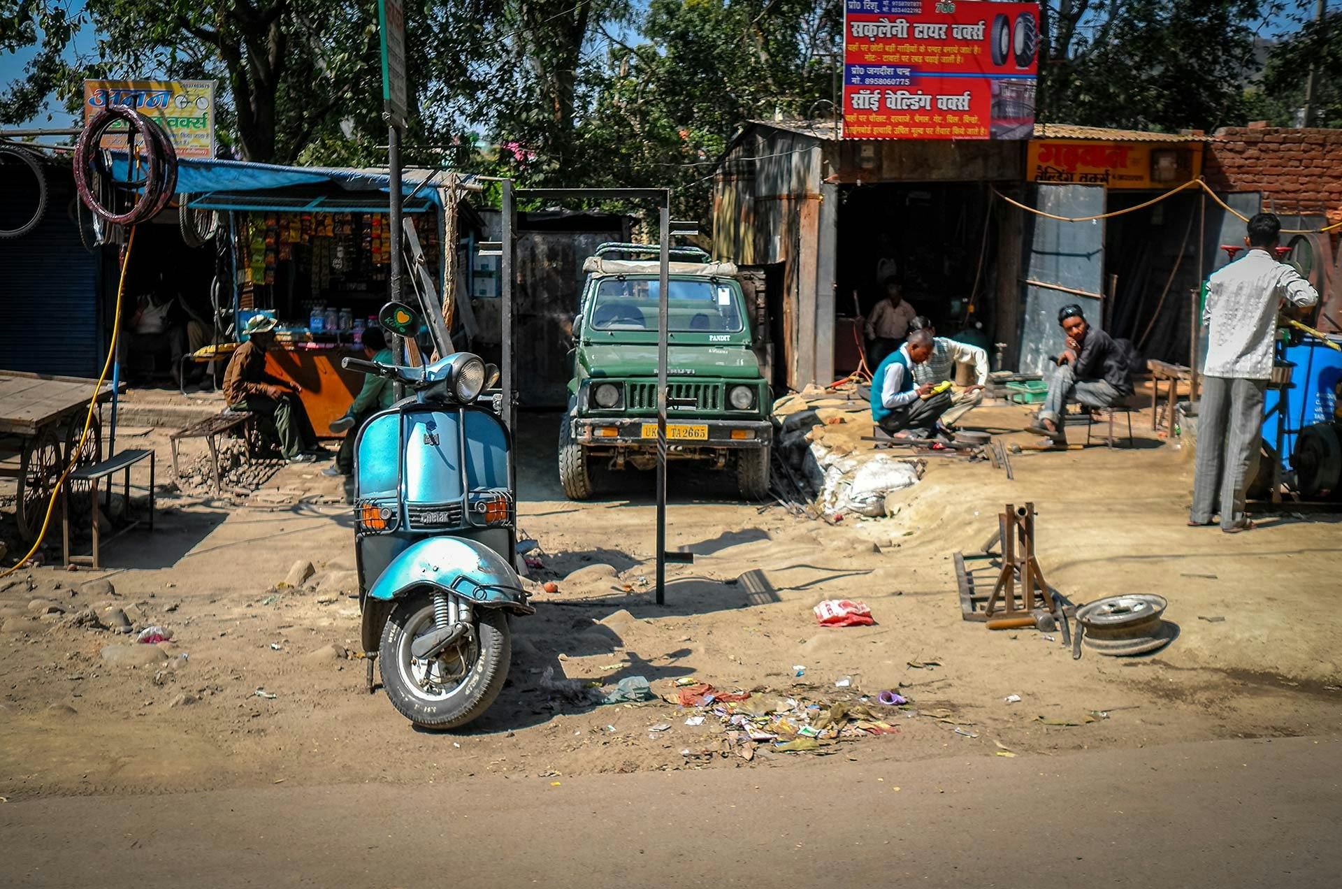Straßenbild in Indien